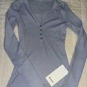 Lululemon NWT - Button waffle knit long sleeve